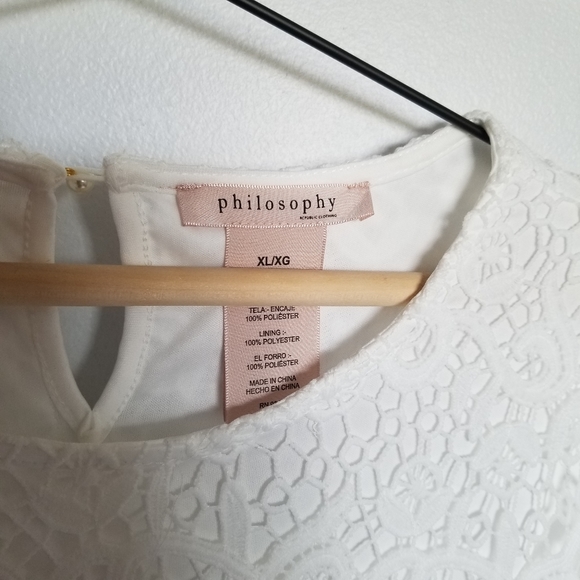 Philosophy White Lace Top - Picture 4 of 4